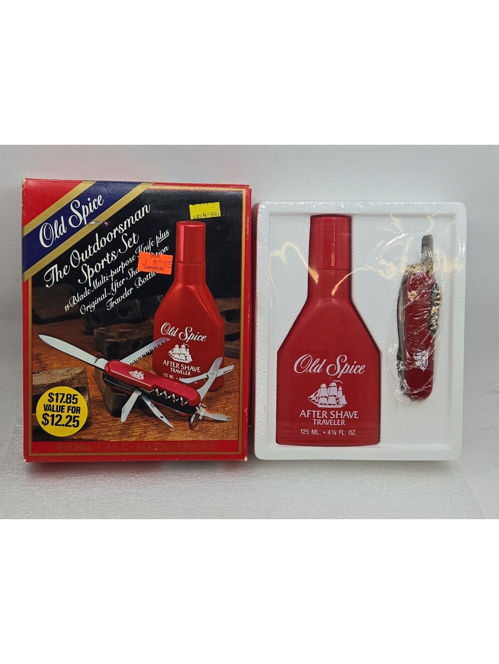 Vintage Old Spice Outsdoorsman Sport Set After Shave & Knife NOS Original Box